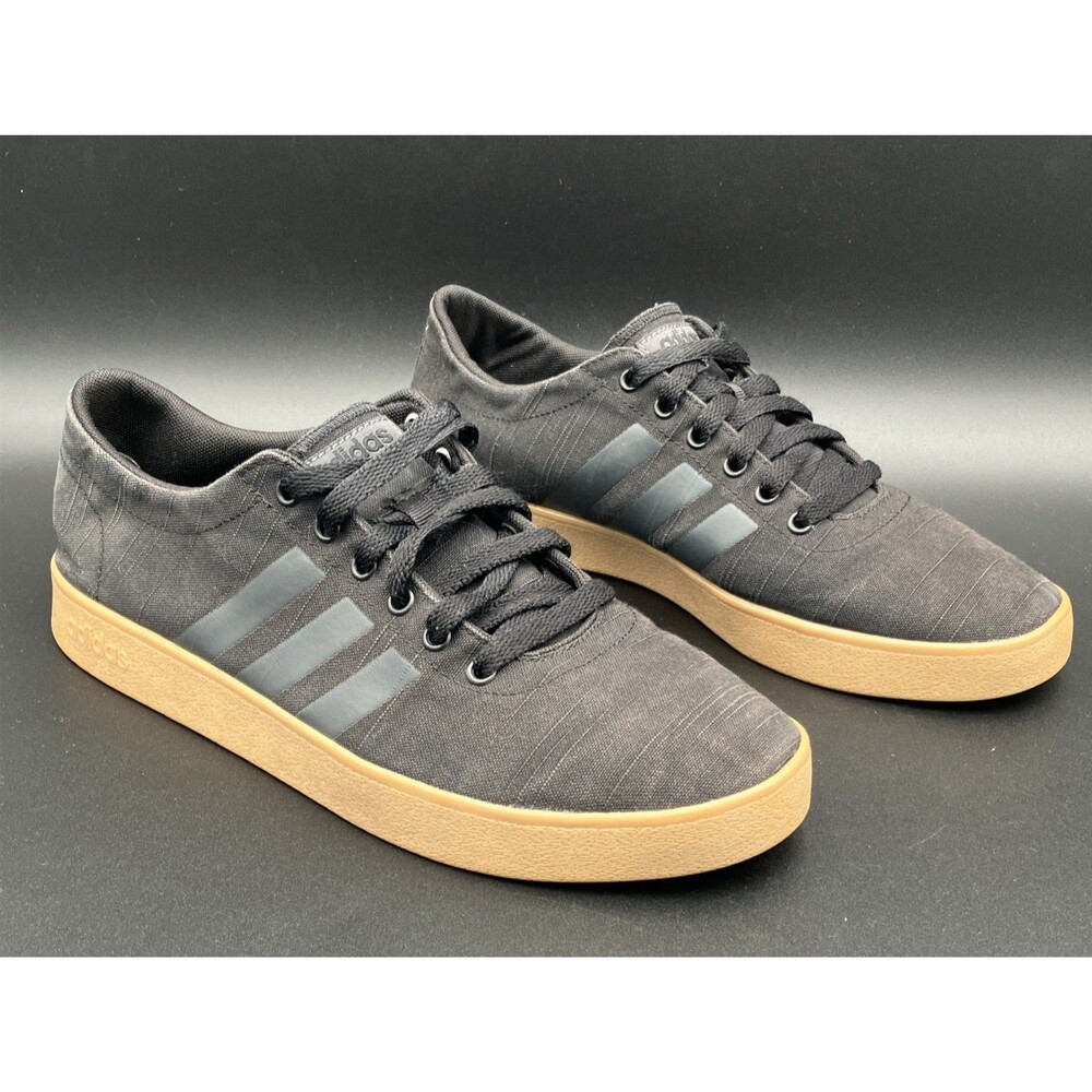 Adidas Double Black Art DB1446 Mens 10.5 Skate Shoes Black Gum Sole 2018